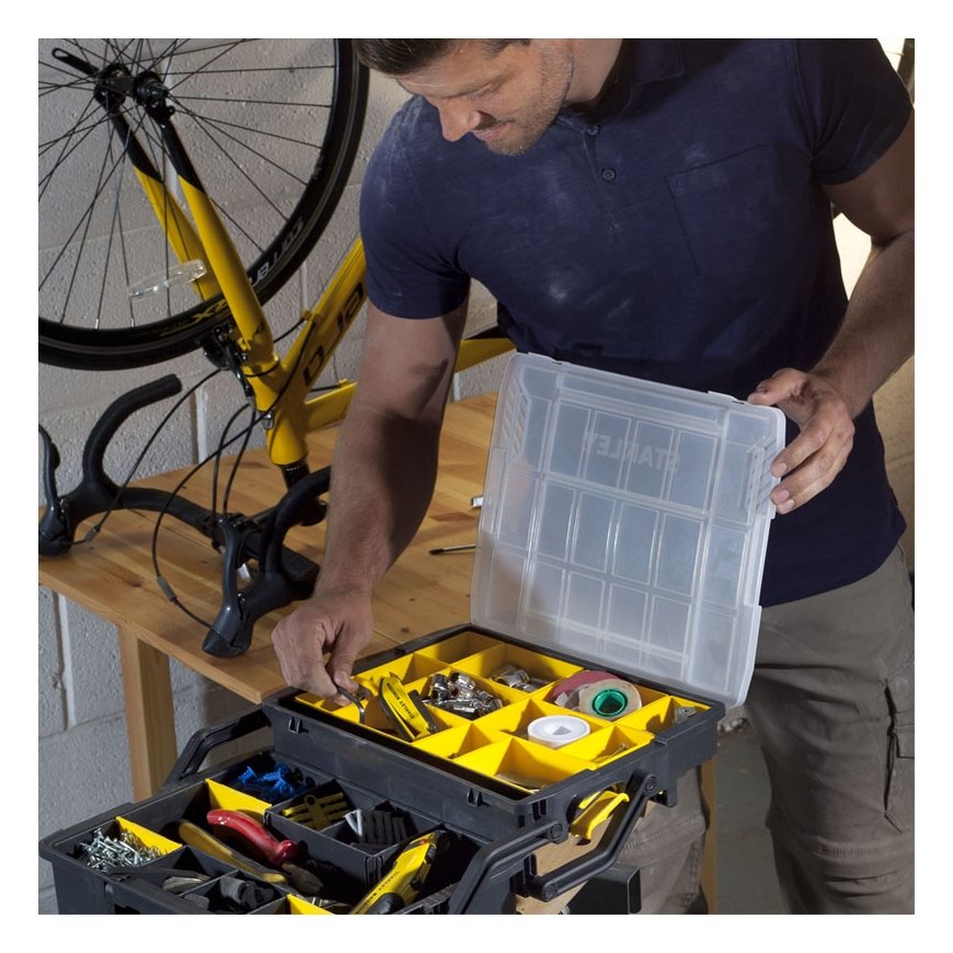 Stanley STST1-75540 įrankių dėžė Mažų dalių dėžutė Plastikas Juoda, Permatomas – 4