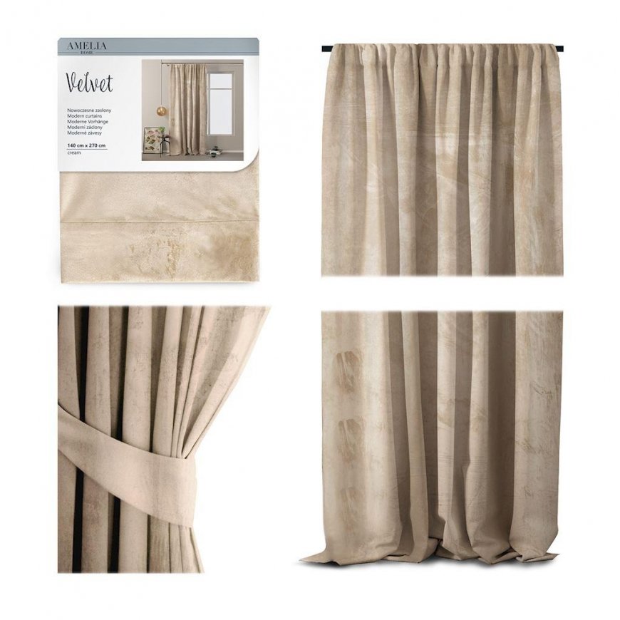 AmeliaHome Night curtain AmeliaHome VELVET 140X270