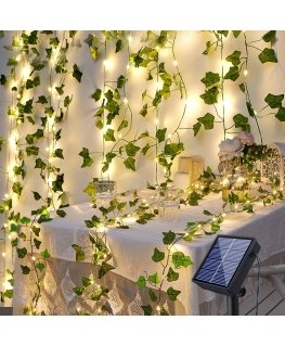 Solar outdoor light garland