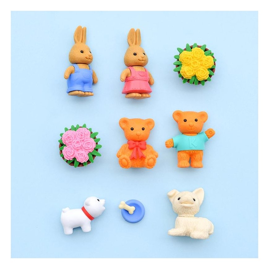 IWAKO erasers - puzzle set "Animal Park"