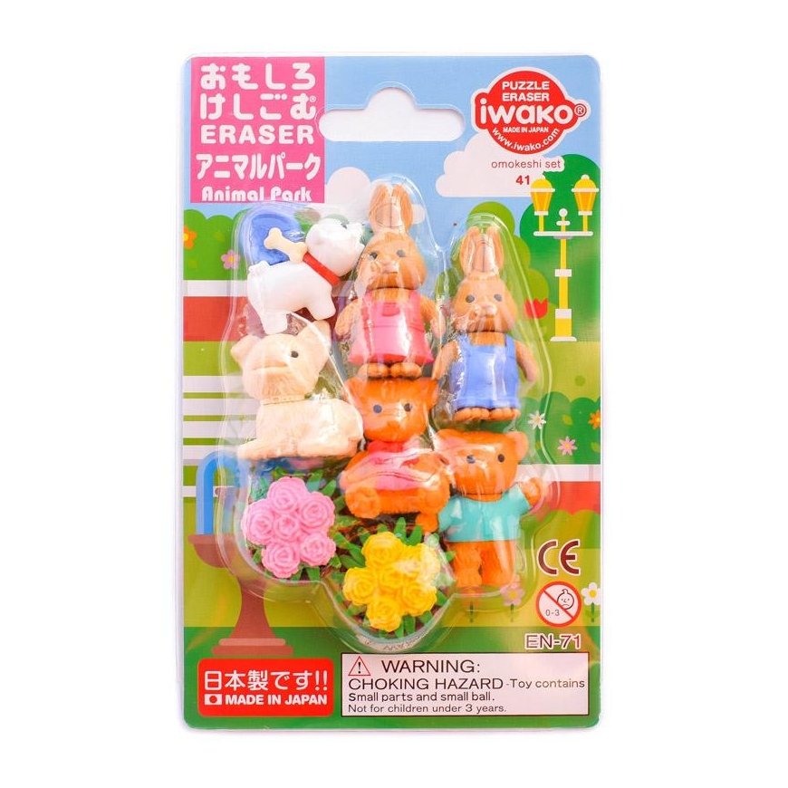 IWAKO erasers - puzzle set "Animal Park" – 2