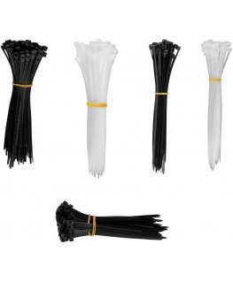 Opaski klimakowe plastikowe wielokolorowe set 500 pcs. amio-04317