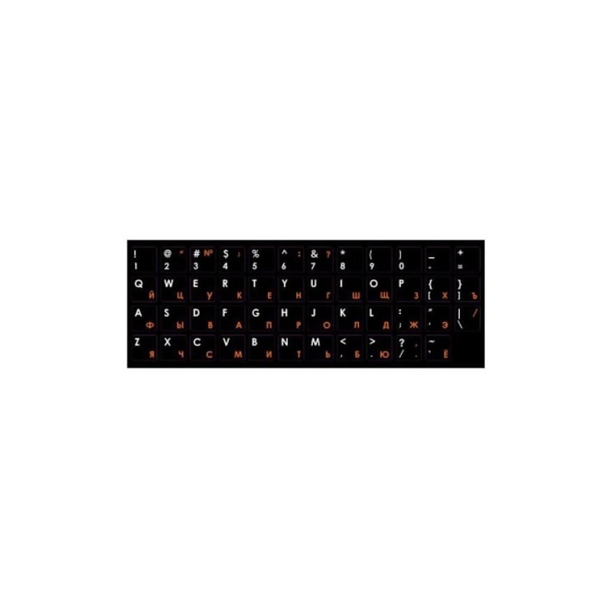 Riff Riff Qwerty kyeboard stickers RU red