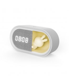 Alarm clock with LED Bunny night light PURE FNL-05 INGRID white