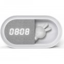 Alarm clock with LED Bunny night light PURE FNL-05 INGRID white Alarm clock with LED Bunny night light PURE FNL-05 INGRID white
