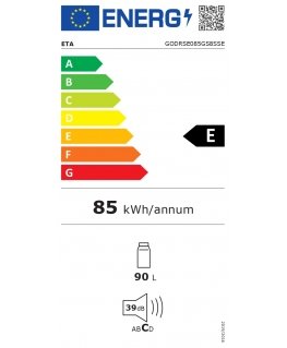 Goddess Refrigerator | GODRSE085GS8SSE | Energy efficiency