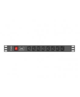 Lanberg PDU-08I-0200-C20-BK power distribution unit (PDU) 8 AC outlet(s) 1U Black