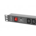 Lanberg PDU-08I-0200-C20-BK блок распределения питания 8 розетка(и) 1U Черный Lanberg PDU-08I-0200-C20-BK блок распределения питания 8 розетка(и) 1U Черный