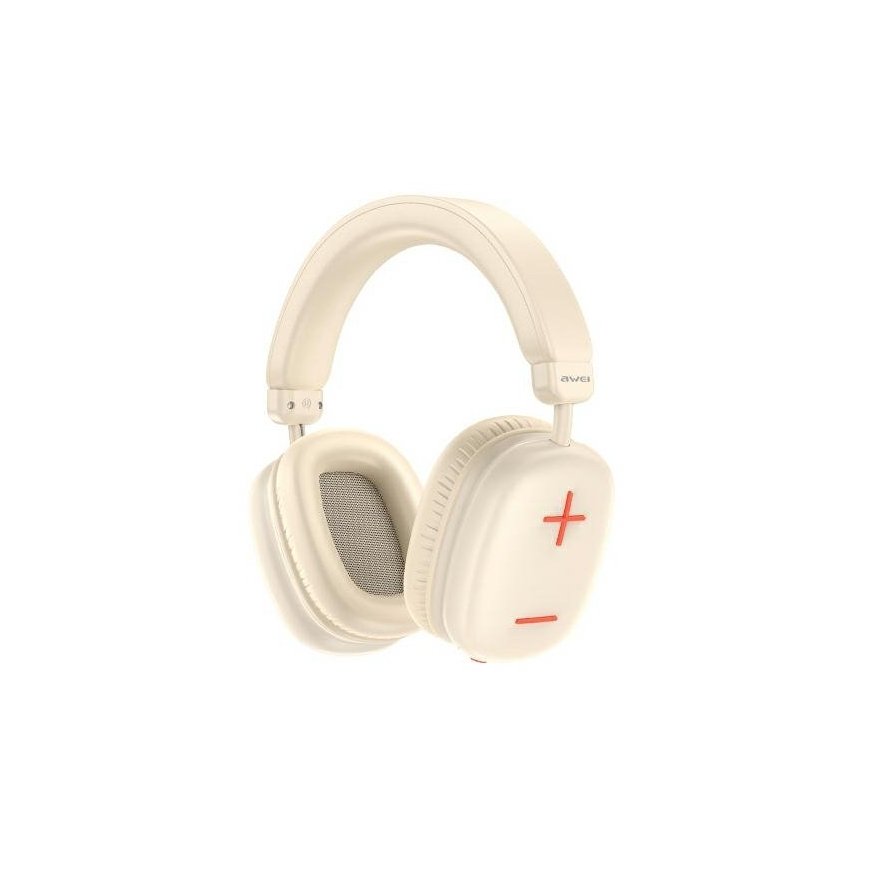 AWEI słuchawki nauszne Bluetooth AT6 beżowy|off-white