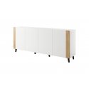 Cama FARO komoda 200x42x82 balta matinė + ąžuolas craft Cama FARO komoda 200x42x82 balta matinė + ąžuolas craft