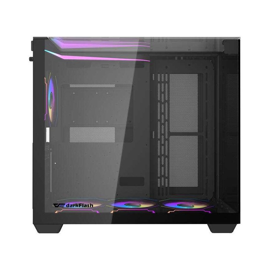 Darkflash TH285 kompiuterio dėklas, 4 ventiliatoriai (juodas) – 3