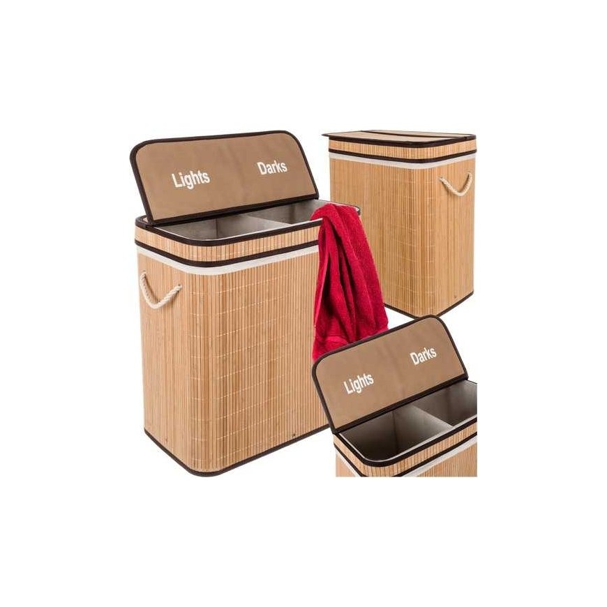 Bag bamboo na pranie - two-compartment Ruhhy 24269