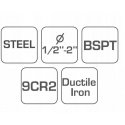 Hogert Professional Pipe Tap Set 1/2" - 2" - HT1P636 Hogert Professional Pipe Tap Set 1/2" - 2" - HT1P636