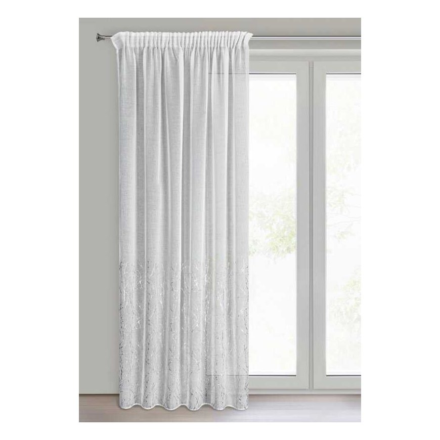 Firana 140x270 Melia white silver gotowa na taśmie Eurofirany – 2