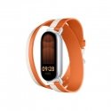 Dual-tone Leather Strap | 140–180mm | White and Orange | Calf Leather, PU (inside) Dual-tone Leather Strap | 140–180mm | White and Orange | Calf Leather, PU (inside)
