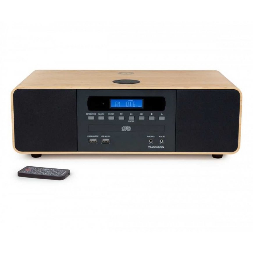 Micro music center Thomson MIC202IBT with Bluetooth and induction charger for telephone radio FM with RDS plays CD/MP3