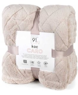 Eurofirany Koc narzuta 170x210 Caro beige color with microfiber D91