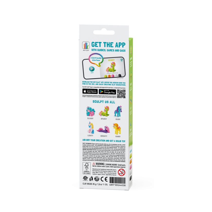 HEY CLAY modeling clay Unicorn Sparkle 3 pcs – 3