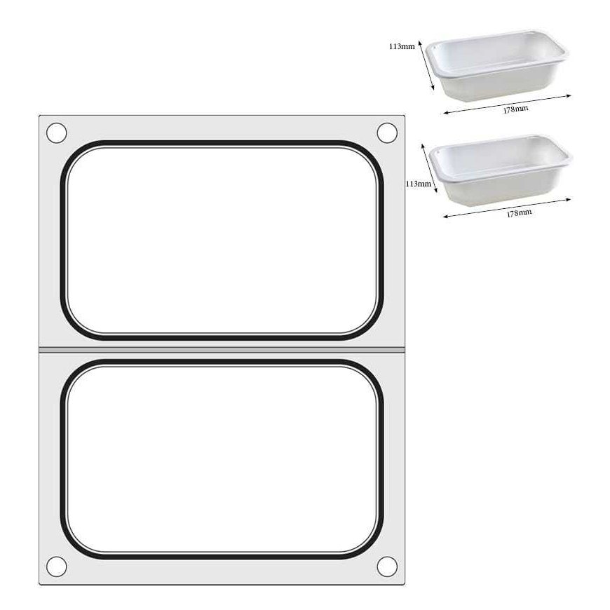 Hendi Matricos forma dviem indeliams 178x113 mm – 3