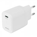 USB-C sieninis įkroviklis DELTACO, 1x USB-C PD, 20 W, baltas / USBC-AC152 / 1903151 USB-C sieninis įkroviklis DELTACO, 1x USB-C PD, 20 W, baltas / USBC-AC152 / 1903151
