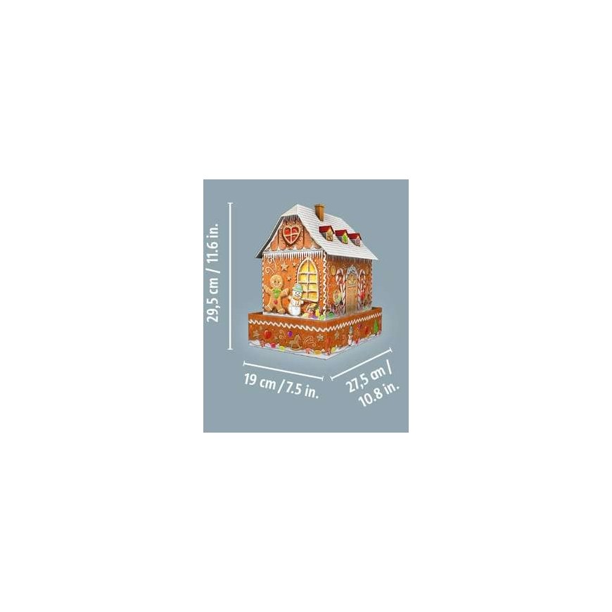 Ravensburger Christmas Gingerbread House Night Edition 3D dėlionė 216 vnt Pastatai – 4