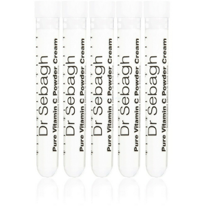 Set, Dr Sebagh, Pure Vitamin C Powder Creamy, Revitalising, Creamy, For Face, 5 pcs, 1.95 g