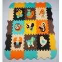 Kontext Putplasčio dėlionės kilimėlis / žaidimų kilimėlis vaikams 25vnt. spalvoti gyvūnai 114cm x 114cm x 1cm Kontext Putplasčio dėlionės kilimėlis / žaidimų kilimėlis vaikams 25vnt. spalvoti gyvūnai 114cm x 114cm x 1cm