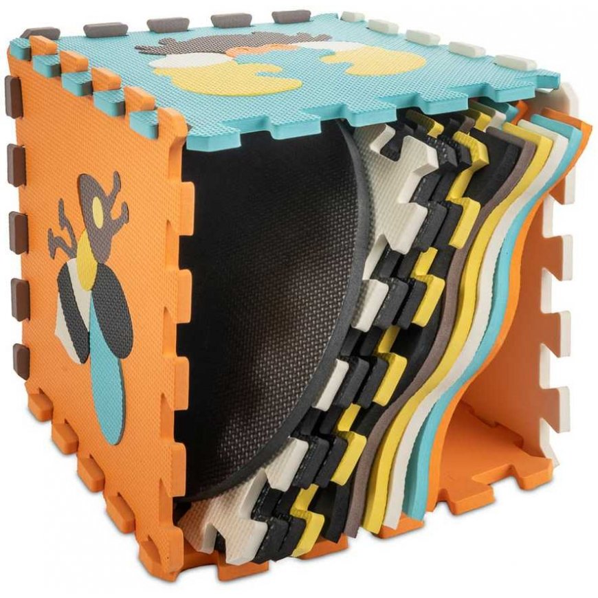 Kontext Putplasčio dėlionės kilimėlis / žaidimų kilimėlis vaikams 25vnt. spalvoti gyvūnai 114cm x 114cm x 1cm – 2