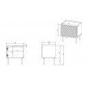 Cama ONDA bedside table 2 pcs. 50x40x54 black Cama ONDA bedside table 2 pcs. 50x40x54 black