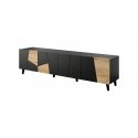 Cama RTV cabinet ETNA 200x42x52 black matt + oak craft