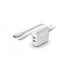 Belkin WCD001VF1MWH mobile device charger Universal White AC Indoor