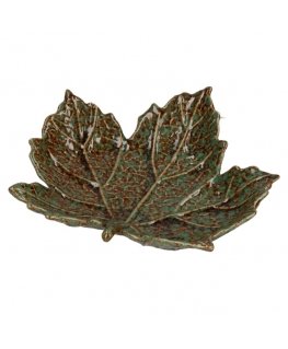 Set of 2 Sfogliami Plane Leaf Plates - Green, 19.5 cm
