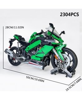 Jie Star Kawasaki Ninja 1000SX Sports Motorcycle Building Blocks Set 2304pcs.