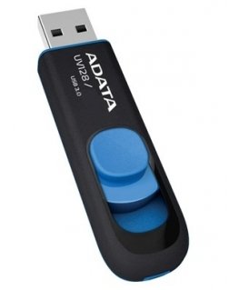 ADATA 64GB DashDrive UV128 USB-välkmälu USB tüüp A 3.2 Gen 1 (3.1 Gen 1) Must, Sinine