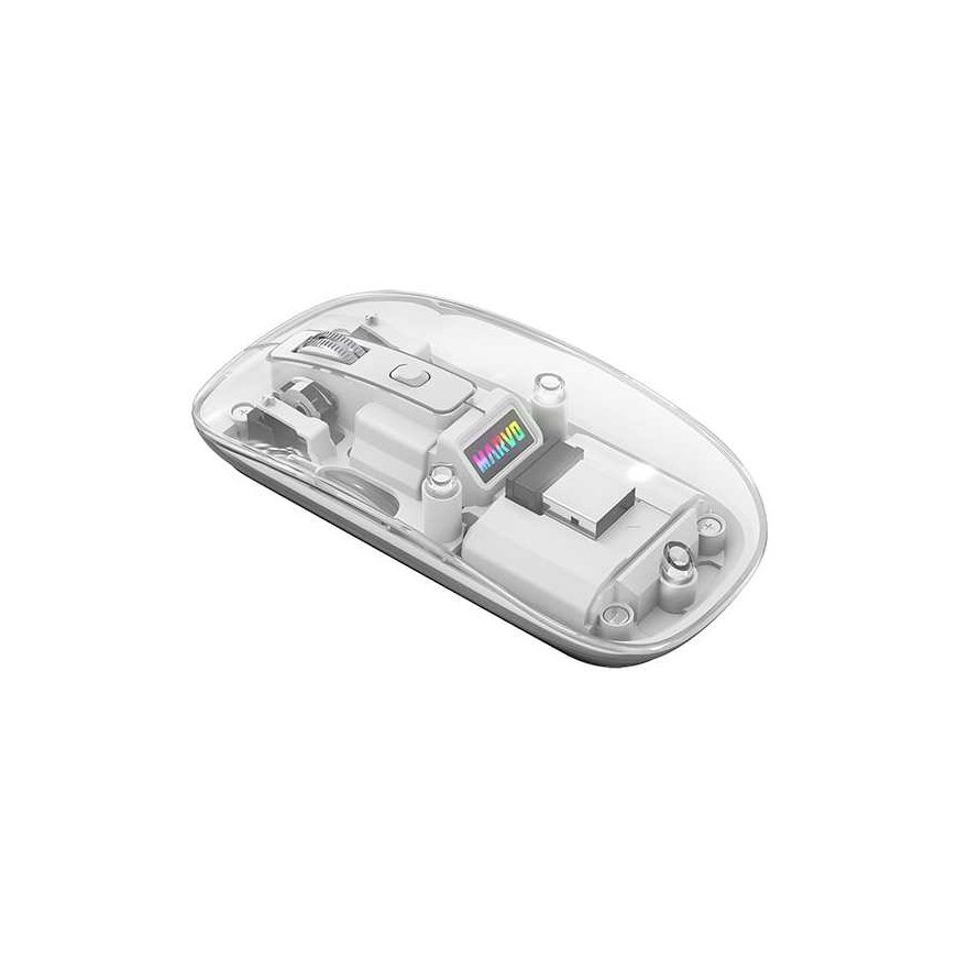 Bevielė pelė, Marvo PRISM B10 Baltas, balta, optinė, 1600DPI