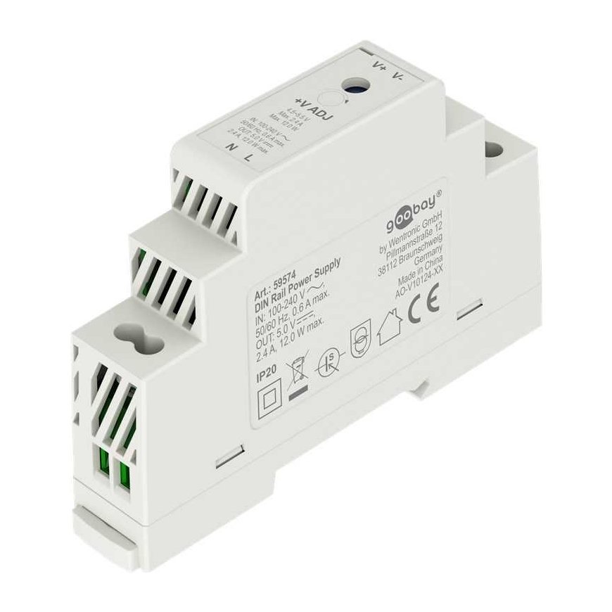 Power source DIN Goobay 5V 2.4A 12W IP20 – 3