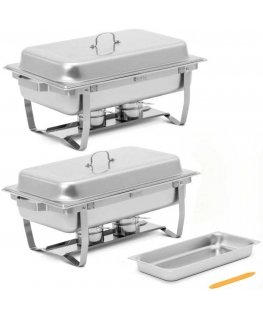 Royal Catering Buffet bain-marie food warmer for pasta GN 1/1 7.5 l STEEL - 2 pcs in a set.