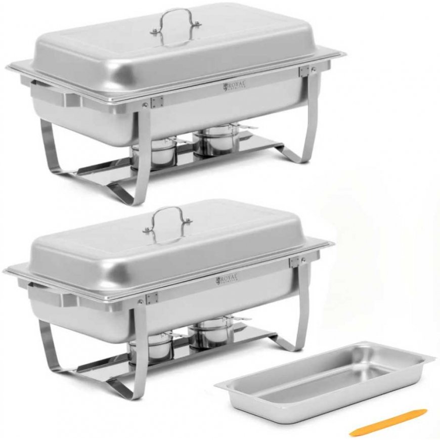 Royal Catering Buffet bain-marie food warmer for pasta GN 1/1 7.5 l STEEL - 2 pcs in a set.