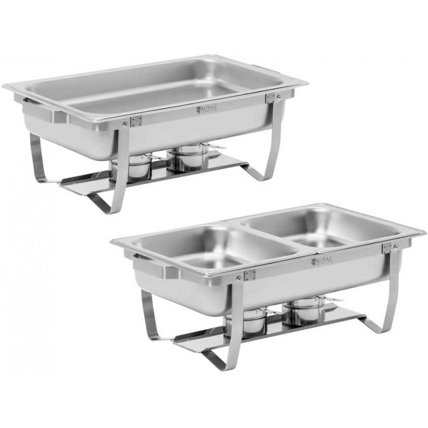 Royal Catering Buffet bain-marie maisto šildytuvas pastai GN 1/1 7,5 l PLIENAS - rinkinyje 2 vnt. – 3