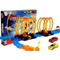 Lean Toys Race track with 4 loops, two 181 cm cars