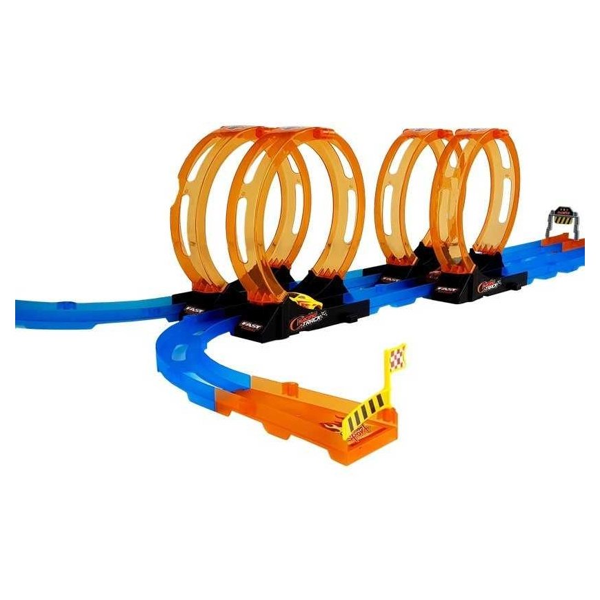 Lean Toys Race track with 4 loops, two 181 cm cars – 3