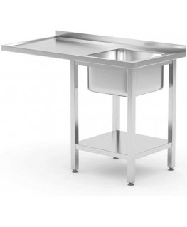 Hendi Food sink with shelf, top for dishwasher and refrigerator, 120 x 70 x 85 cm - RIGHT