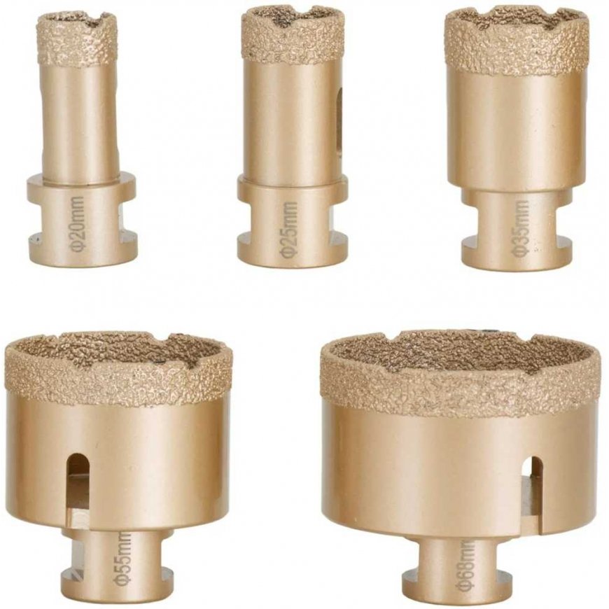 Drilled MSW Diamond Hole Saws for Angle Grinders 20/25/35/55/68 115mm M14 - Set – 3