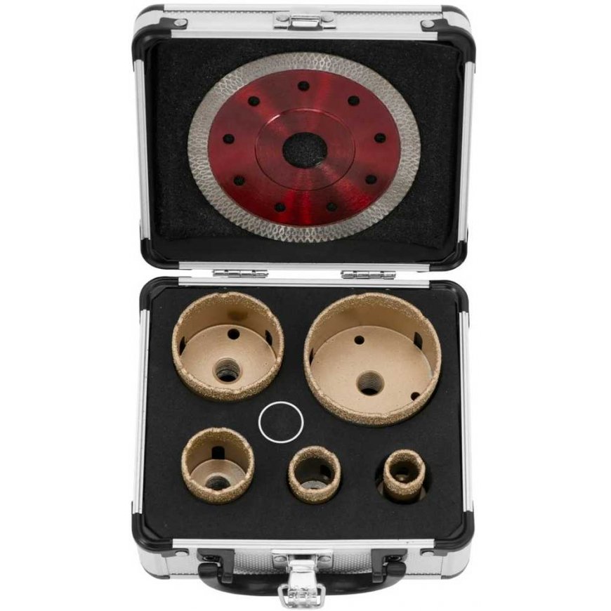 Drilled MSW Diamond Hole Saws for Angle Grinders 20/25/35/55/68 115mm M14 - Set – 4