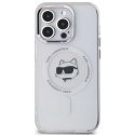 Case Karl Lagerfeld KLHMP13LHLSCHH iPhone 13 Pro 6.1" white/white hardcase IML Metal Choupette Head MagSafe