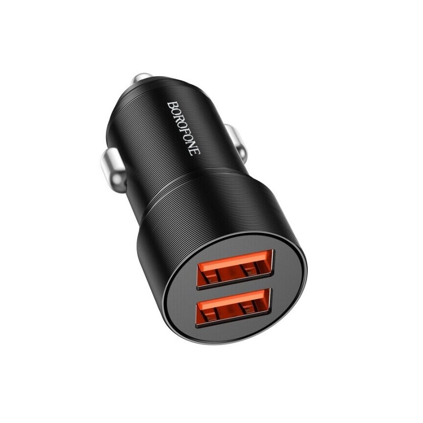 Borofone Car charger BZ19B Wisdom - 2xUSB - QC 3.0 36W black