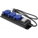 Orno Przedłużacz warsztatowy bryzgoszczelny su wyłącznikiem IP44, 3 gniazda 2P+Z IP44, przewód gumowy, H05RR-F 3x1,5mm?, 3m Orno Przedłużacz warsztatowy bryzgoszczelny su wyłącznikiem IP44, 3 gniazda 2P+Z IP44, przewód gumowy, H05RR-F 3x1,5mm?, 3m