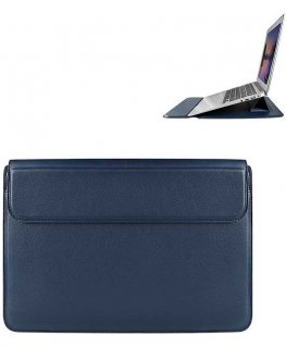 Devia MacBook bracket bag Ultra-Thin 15.4'' waterproof PU leather blue
