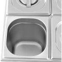 Royal Catering Electric food warmer with 6 GN 1/6 containers, 600 W Royal Catering Electric food warmer with 6 GN 1/6 containers, 600 W
