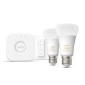 Philips Hue White ambience Starter kit: 2 E27 smart bulbs (1100) + dimmer switch Philips Hue White ambience Starter kit: 2 E27 smart bulbs (1100) + dimmer switch
